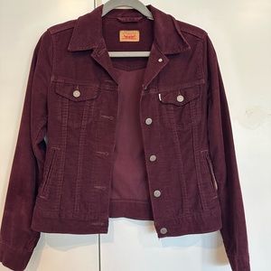 Levi's Corduroy Trucker Jacket Burgundy XS